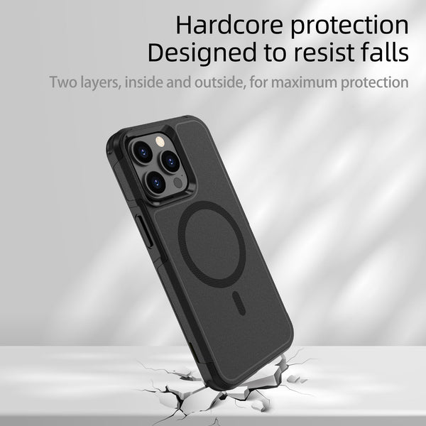 MagSafe Case For Apple iPhone 14 Shockproof Heavy Duty Rugged Magnetic Cover - Black