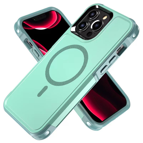 MagSafe Case For Apple iPhone 15 Pro Shockproof Heavy Duty Rugged Magnetic Cover - Teal