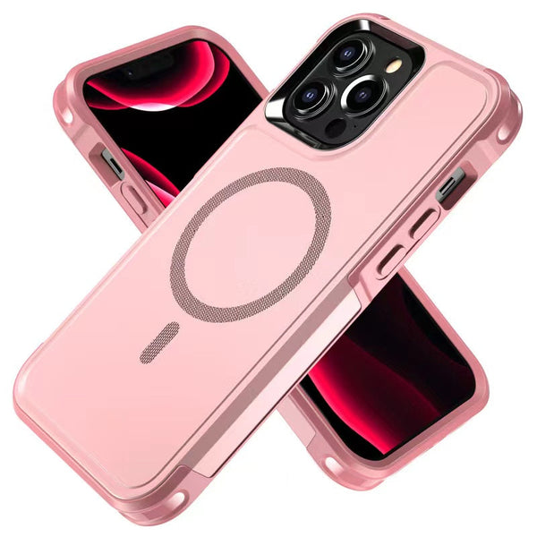 MagSafe Case For Apple iPhone 15 Shockproof Heavy Duty Rugged Magnetic Cover - Pink