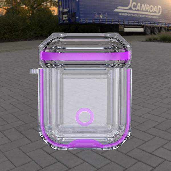 apple airpods 1&2 clear crystal case - purple - www.coverlabusa.com
