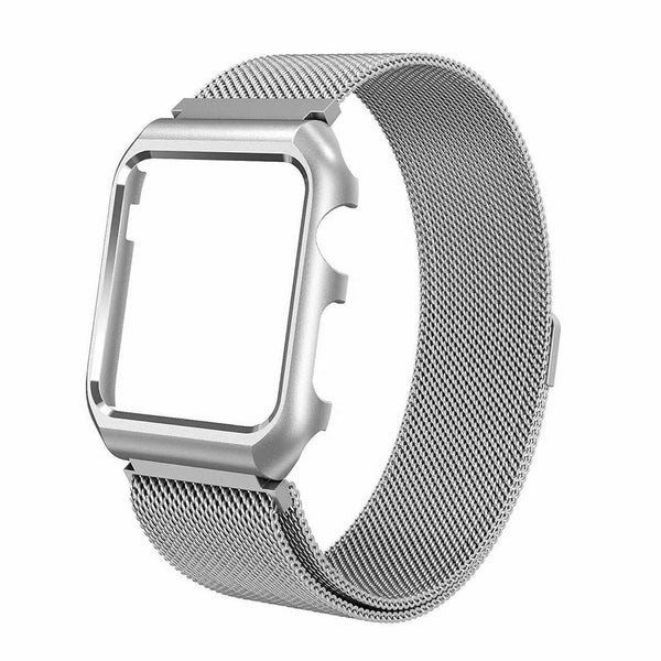 Stainless Steel Mesh Milanese Loop Compatible for Apple Watch Band with Case 38mm, Adjustable Magnetic Closure Replacement Wristband iWatch Band for Apple Watch Series 3 2 1 - Silver