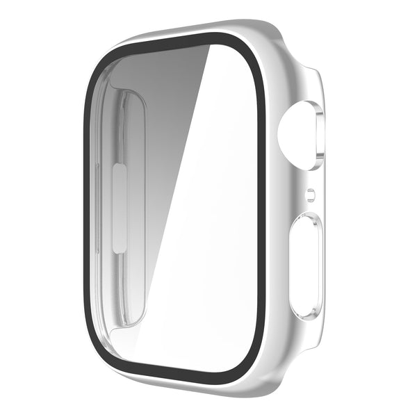 Apple Watch iWatch Series 7 Case With Tempered Glass Shockproof Full Cover - 41mm - Silver - www.coverlabusa.com