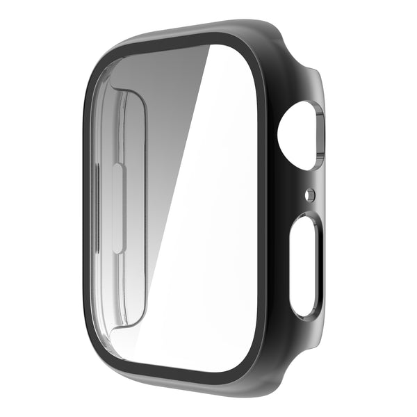 Apple Watch iWatch Series 7 Case With Tempered Glass Shockproof Full Cover - 45mm - Black - www.coverlabusa.com