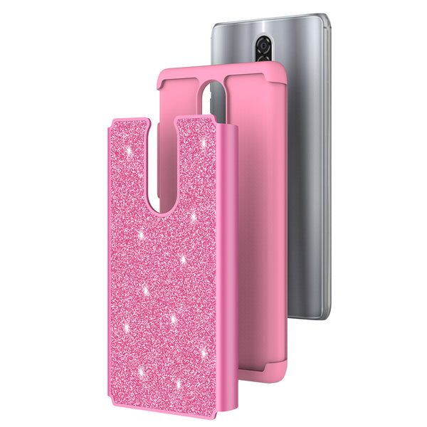 Coolpad Legacy Glitter Hybrid Case - Hot Pink - www.coverlabusa.com