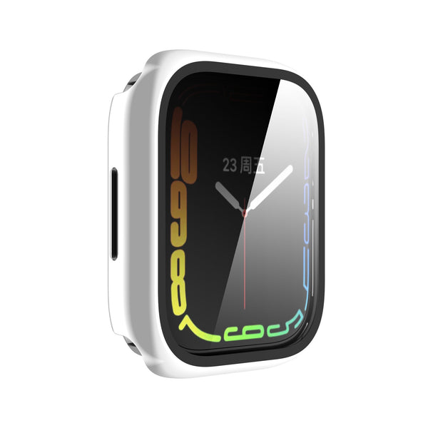 Apple Watch iWatch Series 7 Case With Tempered Glass Shockproof Full Cover - 41mm - Silver - www.coverlabusa.com