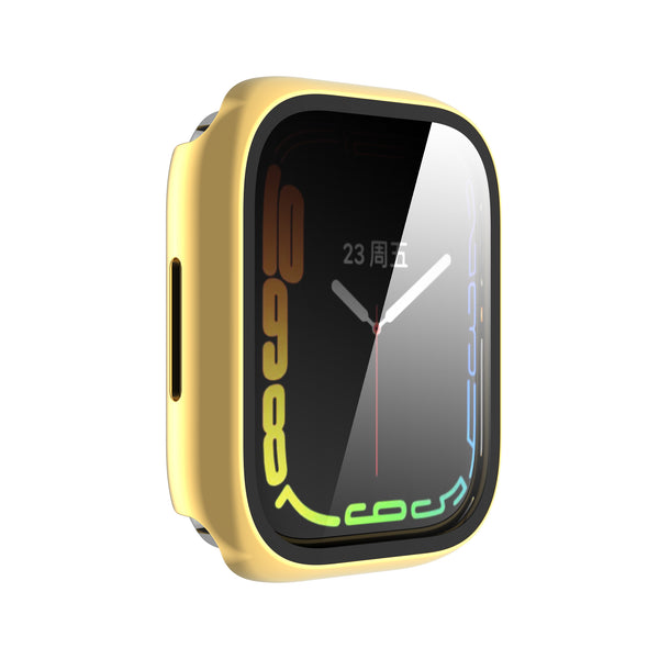 Apple Watch iWatch Series 7 Case With Tempered Glass Shockproof Full Cover - 45mm - Gold - www.coverlabusa.com