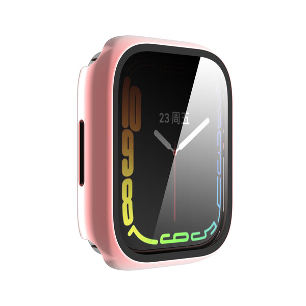 Apple Watch iWatch Series 7 Case With Tempered Glass Shockproof Full Cover - 45mm - Pink - www.coverlabusa.com