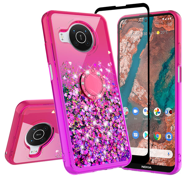 glitter phone case for nokia x100 - hot pink/purple gradient - www.coverlabusa.com