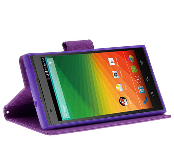 ZTE ZMAX leather wallet case - purple - www.coverlabusa.com