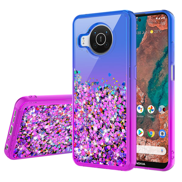 glitter phone case for nokia x100 - blue/purple gradient - www.coverlabusa.com