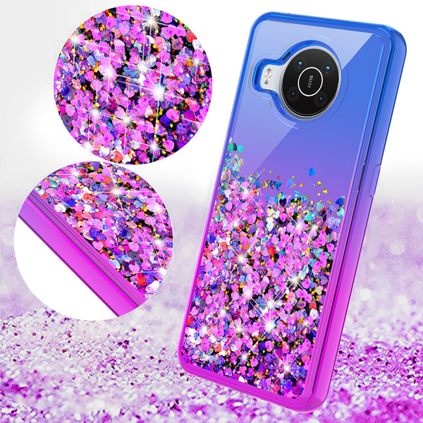 glitter phone case for nokia x100 - blue/purple gradient - www.coverlabusa.com