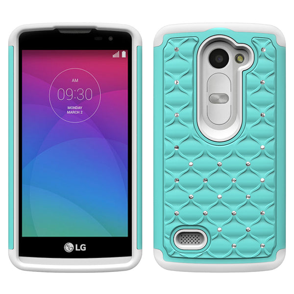LG Leon LTE Case | Lg Tribute 2 Case | LG Power | LG Sunset | LG Destiny | LG Risio Case - Baby Teal/White - www.coverlabusa.com