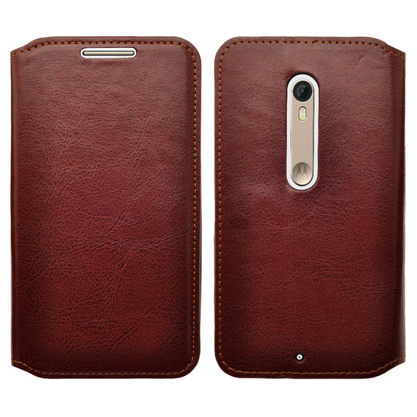 motorola moto x style leather wallet case - brown - www.coverlabusa.com