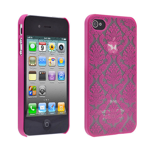 iphone 4 damask -hot pink-www.coverlabusa.com