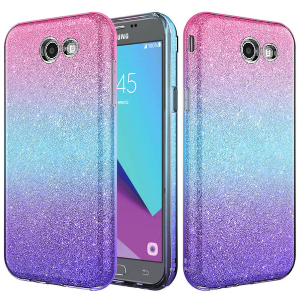 samsung galaxy j7(2017) glitter case - hot pink - www.coverlabusa.com