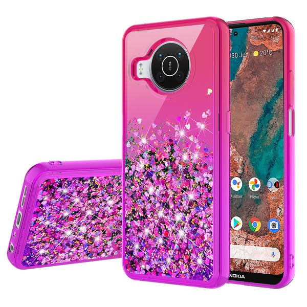 glitter phone case for nokia x100 - hot pink/purple gradient - www.coverlabusa.com