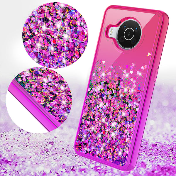 glitter phone case for nokia x100 - hot pink/purple gradient - www.coverlabusa.com