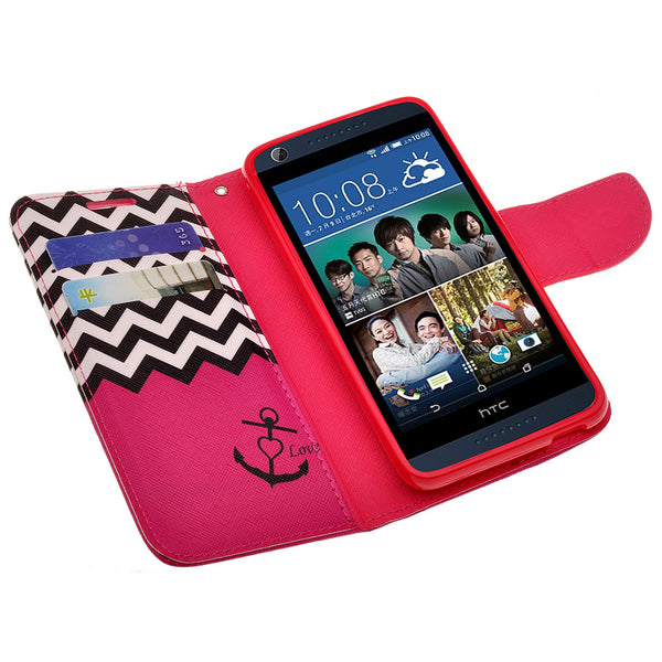 HTC Desire 626 Case - Hot Pink Anchor - www.coverlabusa.com