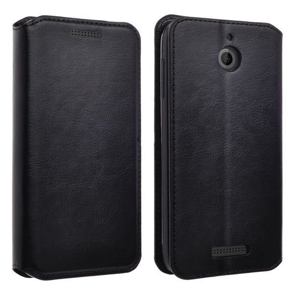 HTC Desire 510 leather wallet case - black - www.coverlabusa.com