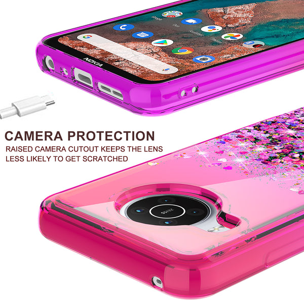 glitter phone case for nokia x100 - hot pink/purple gradient - www.coverlabusa.com