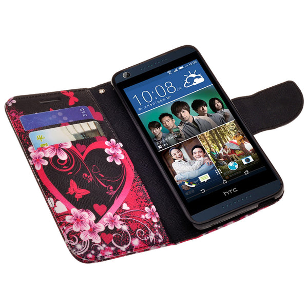 HTC Desire 626 Case - Hot Pink Hearts - www.coverlabusa.com