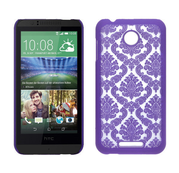 HTC Desire 510 Damask Case Cover - Purple - www.coverlabusa.com 