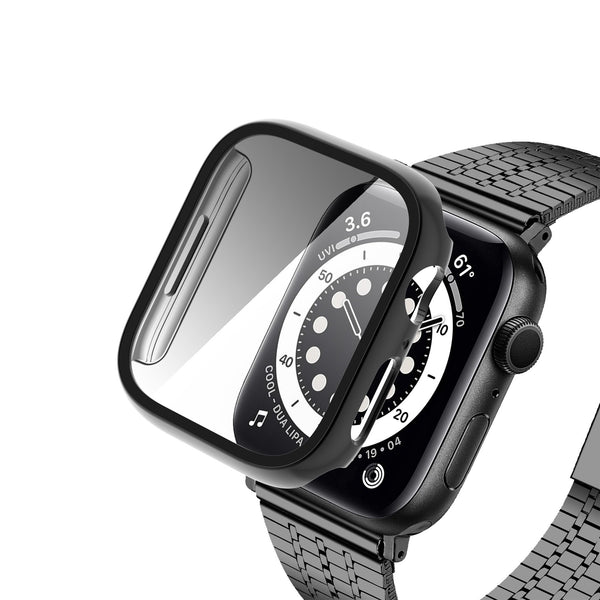 Apple Watch iWatch Series 7 Case With Tempered Glass Shockproof Full Cover - 41mm - Black - www.coverlabusa.com