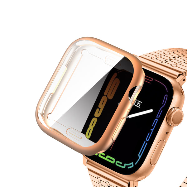 Apple Watch iWatch Series 7 Full Soft Slim Case 41mm Cover Frame Protective TPU Soft - 45mm - Rose Gold - www.coverlabusa.com
