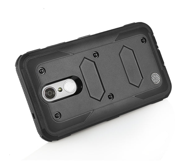 LG ARISTO holster case with screen protector - black - www.coverlabusa.com