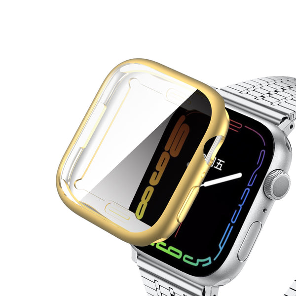 Apple Watch iWatch Series 7 Full Soft Slim Case 41mm Cover Frame Protective TPU Soft - 41mm - Gold - www.coverlabusa.com