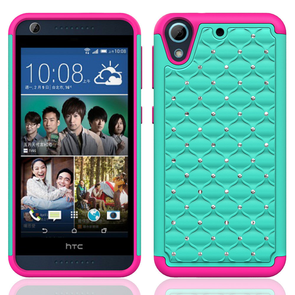 HTC Desire 626 Case Cover - Teal/Hot Pink - www.coverlabusa.com 