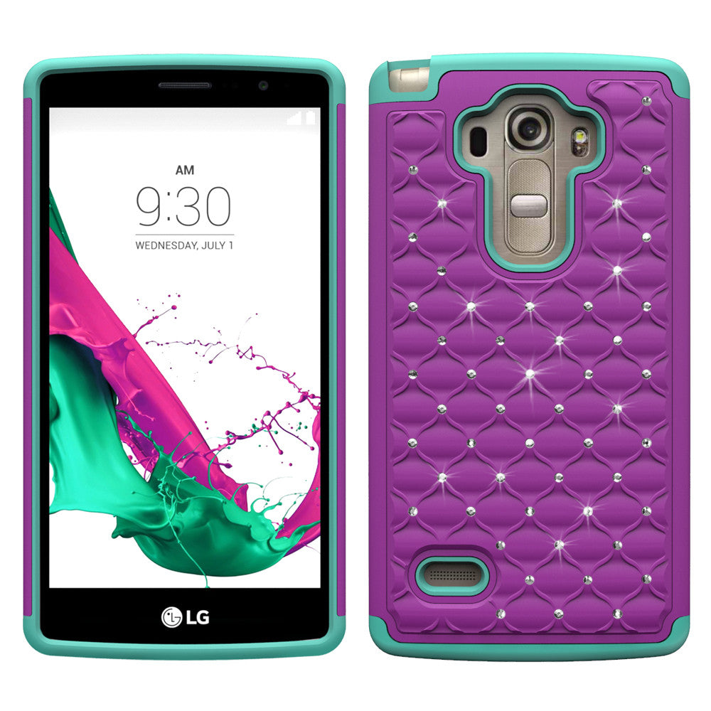 LG G4 Rhinestone Case - Purple/Teal - www.coverlabusa.com