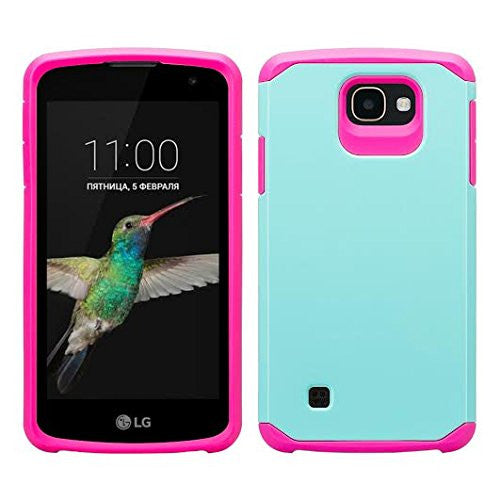 LG Optimus Zone 3 Cases | LG K4 Cases | LG Spree Cases | LG Rebel Cases - teal hot pink - www.coverlabusa.com