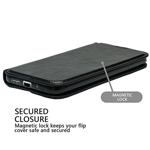 LG Optimus Zone 3 Cases | LG K4 Cases | LG Spree Cases | LG Rebel leather wallet case - black - www.coverlabusa.com 