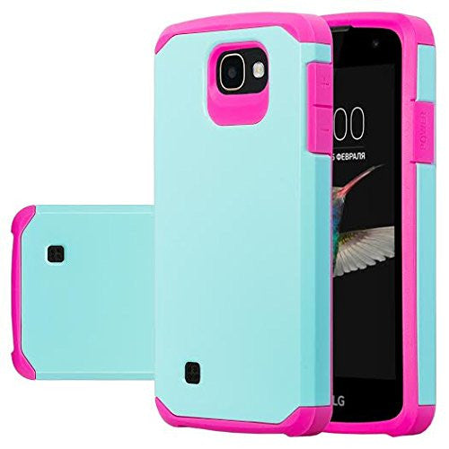 LG Optimus Zone 3 Cases | LG K4 Cases | LG Spree Cases | LG Rebel Cases - teal hot pink - www.coverlabusa.com