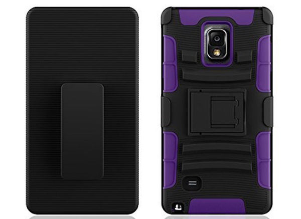 samsung galaxy note 4 hybrid holster case - purple - www.coverlabusa.com
