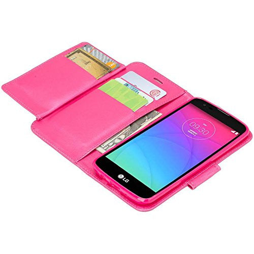 LG K8 wallet case - www.coverlabusa.com - hot pink