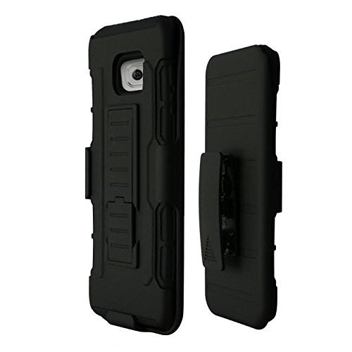 Samsung Galaxy S6 Edge Plus ShockProof Hybrid Holster Case - Black - www.coverlabusa.com
