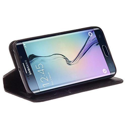 samsung galaxy S6 PUR leather wallet case - black - www.coverlabusa.com
