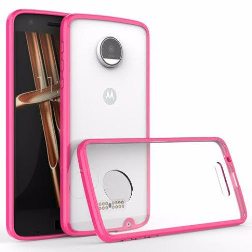 Moto Z Droid Case, Motorola Z Droid Slim Armor Bumper Case - hot pink - www.coverlabusa.com