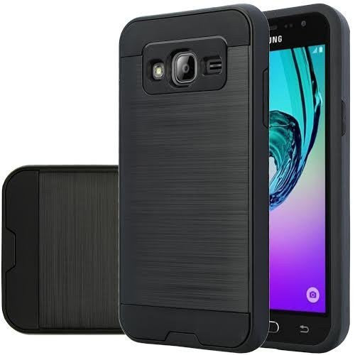 Galaxy J7 Case, Samsung Galaxy J7 [Shock Absorption / Impact Resistant] Hybrid Dual Layer Armor Defender Protective Case Cover for Galaxy J7 (Boost Mobile,Virgin,MetroPcs,T-Mobile), Black, WWW.COVERLABUSA.COM