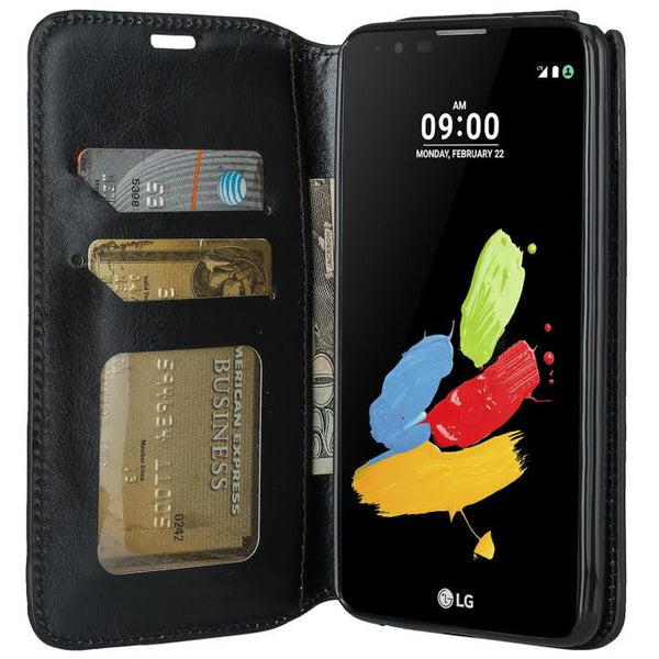 LG Stylo 2 Plus Wallet Case - black - www.coverlabusa.com
