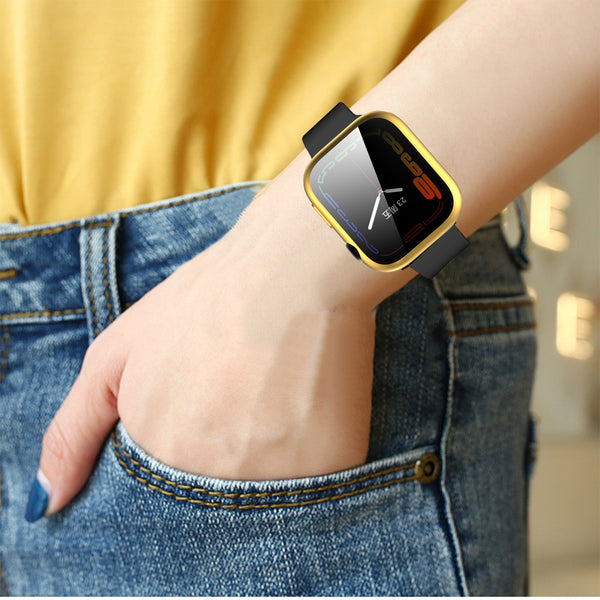 Apple Watch iWatch Series 7 Full Soft Slim Case 41mm Cover Frame Protective TPU Soft - 45mm - Gold - www.coverlabusa.com