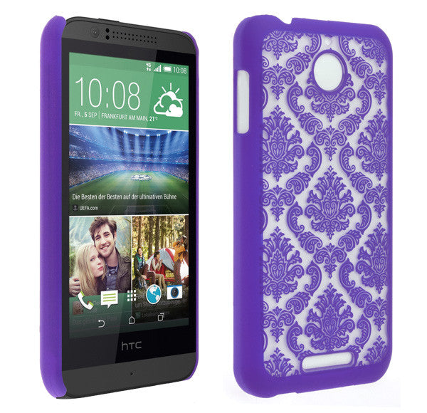 HTC Desire 510 Damask Case Cover - Purple - www.coverlabusa.com 