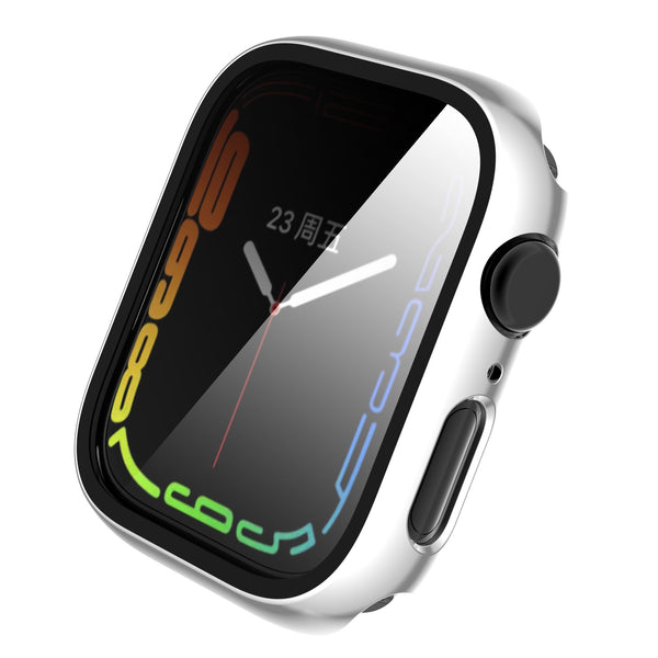 Apple Watch iWatch Series 7 Case With Tempered Glass Shockproof Full Cover - 41mm - Silver - www.coverlabusa.com