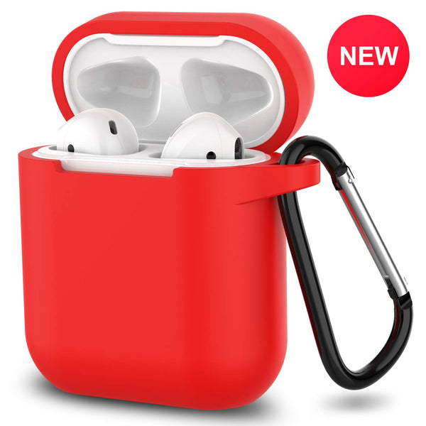 apple airpods charging case silicone cover - www.coverlabusa.com - red