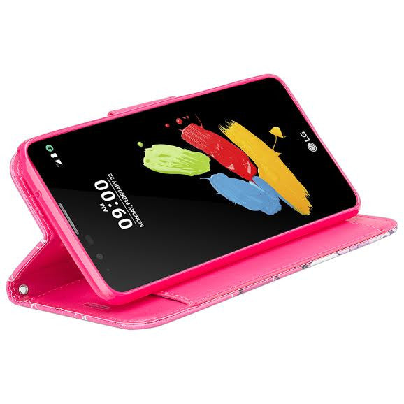 LG Stylo 2 Case, Stylo 2 V, Stylo 2 Plus Wallet Case - hot pink orchid - www.coverlabusa.com
