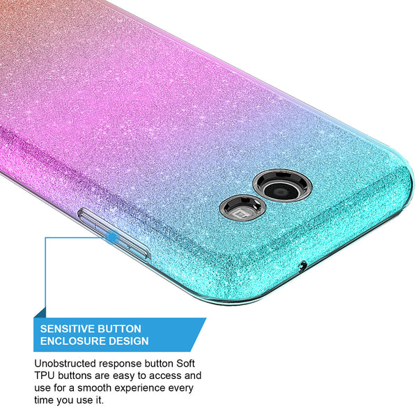 samsung galaxy j3 emerge glitter case - teal - www.coverlabusa.com