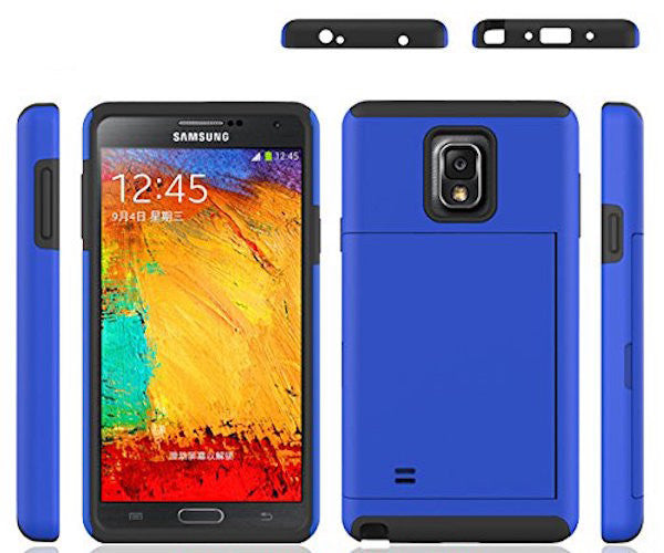 samsung galaxy note 4 case with card slot - blue - www.coverlabusa.com