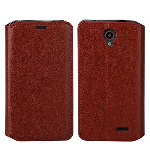 ZTE Prestige | Sonata 3 | Avid Plus | Avid Trio | Chapel Wallet Case [Card Slots + Money Pocket + Kickstand] - Maroon - www.coverlabusa.com